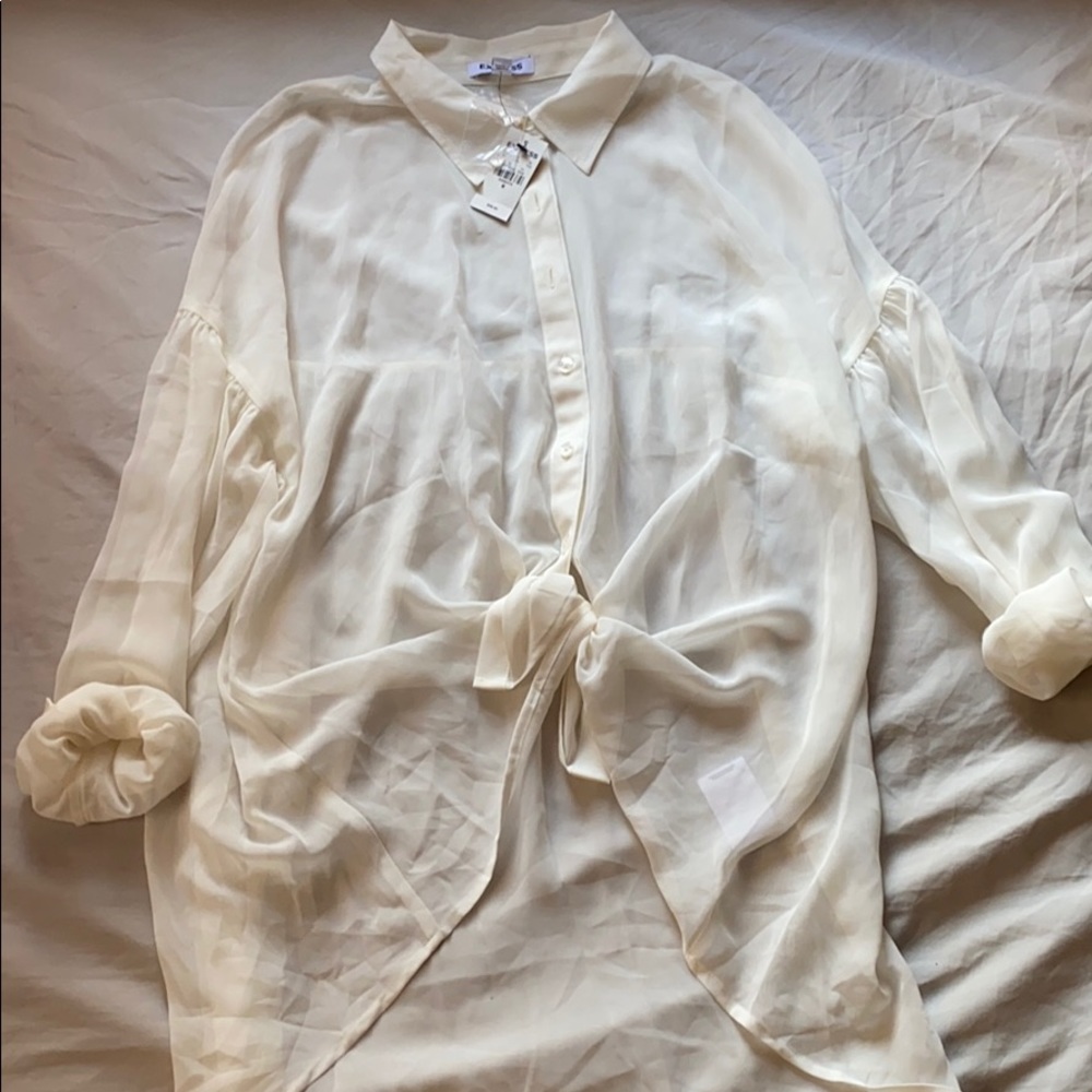 Express Chiffon Flowy Blouse